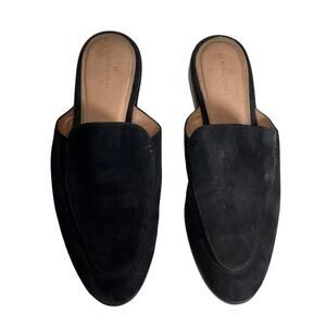 Caslon Womens Evelyn Leather Mule Black Size 7.5 Flats Casual Slip On Slides